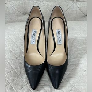 Jimmy Choo Romy 100 in Black Kid Leather